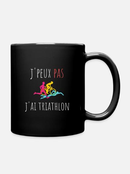 j'peux pas j'ai triathlon cadeau anniversaire - Mug uni - noir