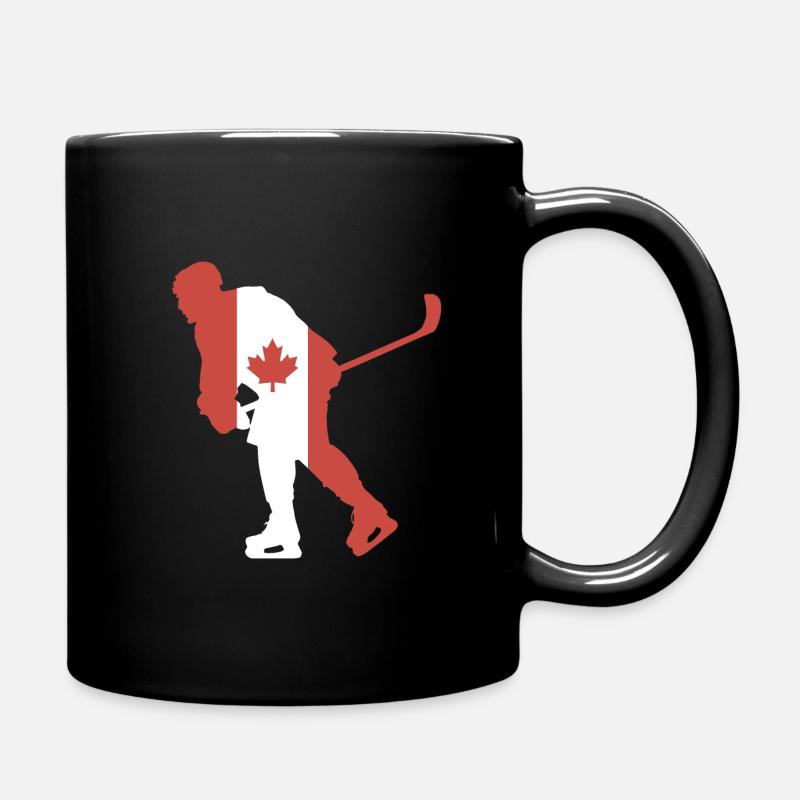 Hockeyspieler Kanada Flagge - Tasse einfarbig - Schwarz