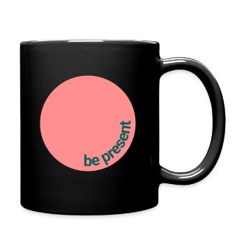 Logo Messenger 2 couleur - Mug uni - noir - Droite