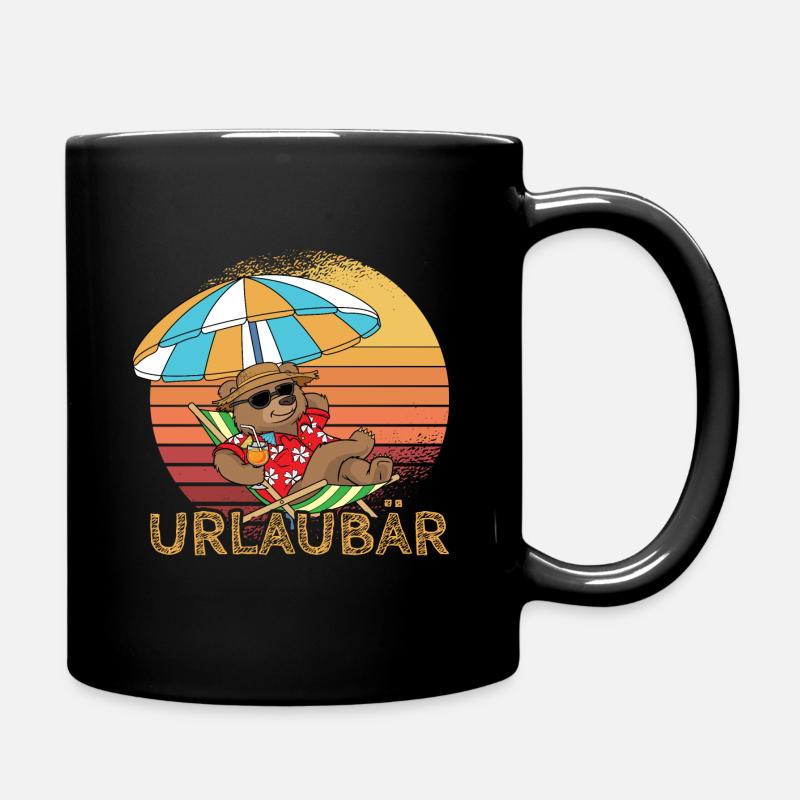 Vacancier vacances voyage vacances plage soleil mer - Mug uni - noir