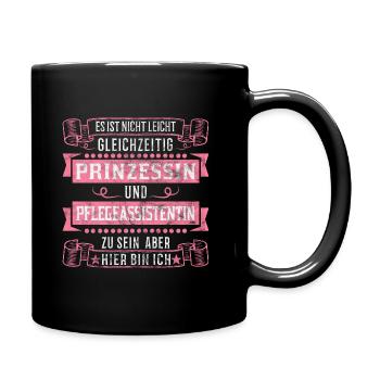 Pflegeassistentin Pflegekraft Pflegekräfte - Tasse einfarbig - Schwarz - Rechts