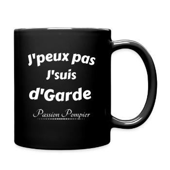 T-shirt pompier Humour - Mug uni - noir - Droite