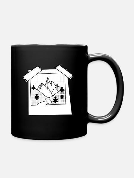 Schwarz-Weiss - Tasse einfarbig - Schwarz