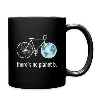 planet b_Fahrrad_white_world color - Full Colour Mug - black - Right