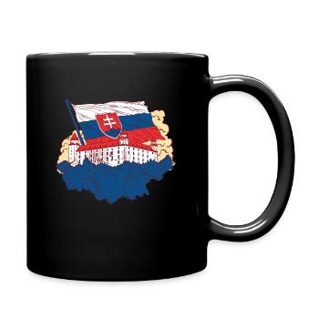 Slovakia Castle with flag Slovakia - Full Colour Mug - black - Right