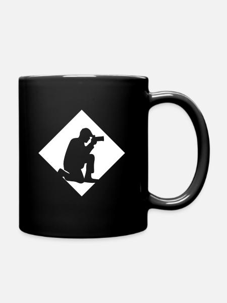 Fotograf Silhouette fotografieren - Tasse einfarbig - Schwarz