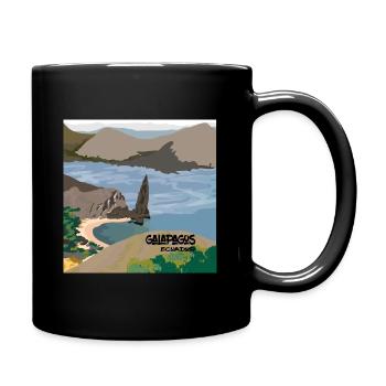 Galapagos landscape - Full Colour Mug - black - Right