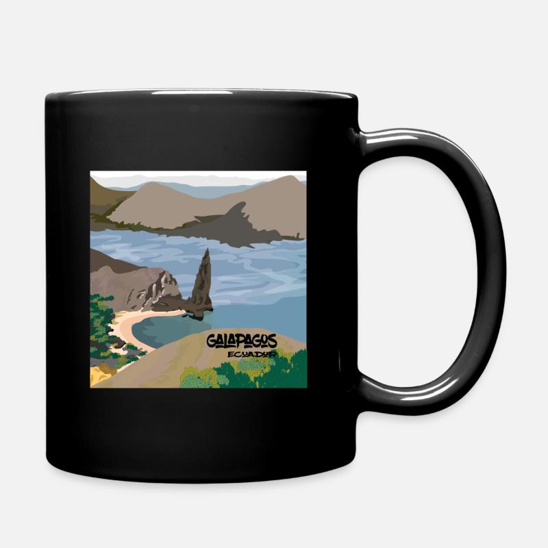 Galapagos Landschaft - Tasse einfarbig - Schwarz