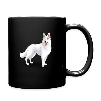Weisser Schäferhund - Weißer Schäferhund - Tasse einfarbig - Schwarz - Rechts