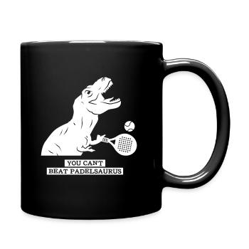 Motif Padel T-Rex pour les joueurs de padel tennis - Mug uni - noir - Droite