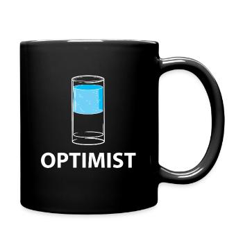 Optimist - Getränk - Tasse einfarbig - Schwarz - Rechts