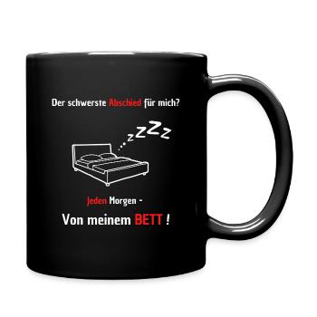 Der schwerste Abschied - Tasse einfarbig - Schwarz - Rechts