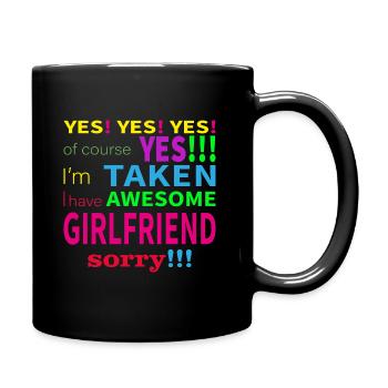 girlfriend - Full Colour Mug - black - Right