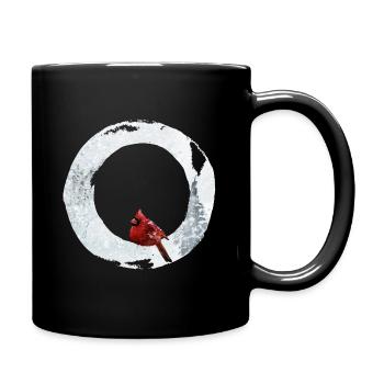 O – decorative character – winter - Full Colour Mug - black - Right