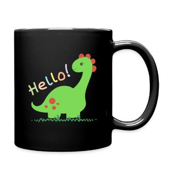 Hello baby Dino! - Full Colour Mug - black - Right