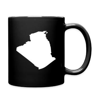 Algerien Landkarte Flagge - Tasse einfarbig - Schwarz - Rechts