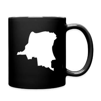 Drapeau de la carte du Congo - Mug uni - noir - Droite