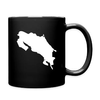 Costa Rica map flag - Full Colour Mug - black - Right