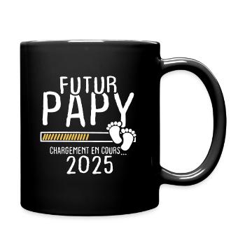 Futur Papy 2025 - Mug uni - noir - Droite