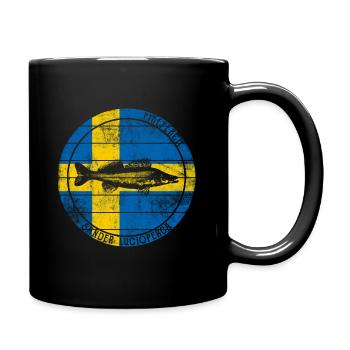 Zander Schweden Retro Vintage - Tasse einfarbig - Schwarz - Rechts