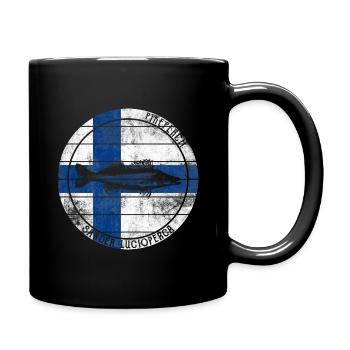 Pikeperch fish Predatory fish Fishing Finland - Full Colour Mug - black - Right