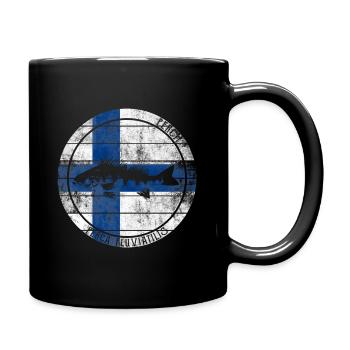 Perch Fishing Finland - Full Colour Mug - black - Right