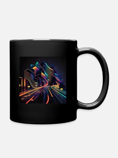 Neon City Rush - Mug uni - noir