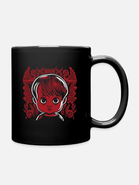 Creepy Boy - Full Colour Mug - black