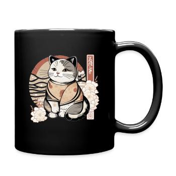 Chat d'Edo - Mug uni - noir - Droite
