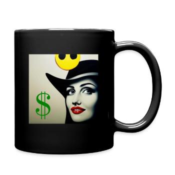 Dollar Girl - Tasse einfarbig - Schwarz - Rechts