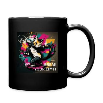 Break Your Limit - Tasse einfarbig - Schwarz - Rechts