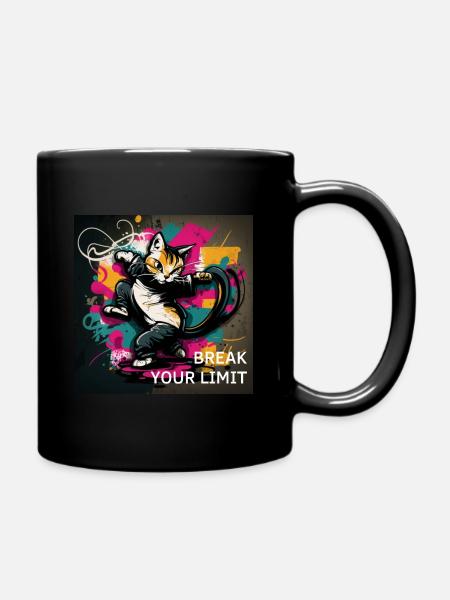 Break Your Limit - Tasse einfarbig - Schwarz