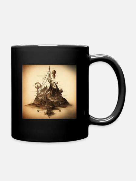 Was siehst du? - Tasse einfarbig - Schwarz