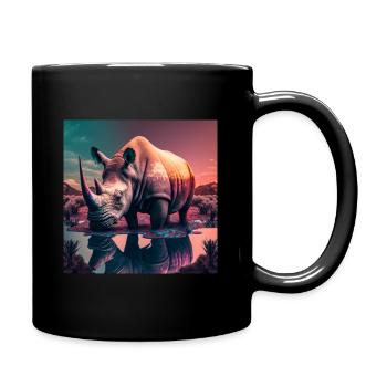 Rhino - Tasse einfarbig - Schwarz - Rechts