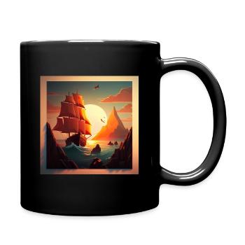 Land in sight - Full Colour Mug - black - Right