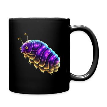 Bärtierchen, Weltall, Tardigrade Kosmos Distressed - Tasse einfarbig - Schwarz - Rechts