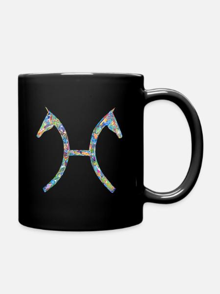 Hannoveraner Brandzeichen Colorful - Tasse einfarbig - Schwarz
