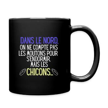 Dans le nord,on ne compte pas les moutons - Mug uni - noir - Droite