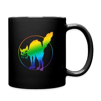 Anarchy Cat LGBT - Full Colour Mug - black - Right