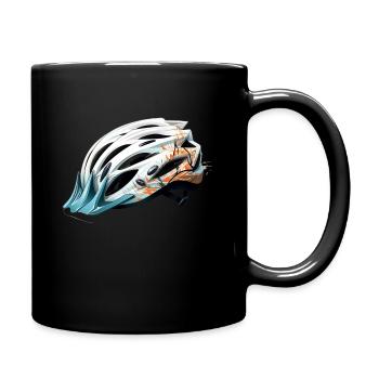Bicycle Helmet - Full Colour Mug - black - Right