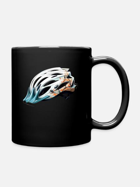 Bicycle Helmet - Full Colour Mug - black