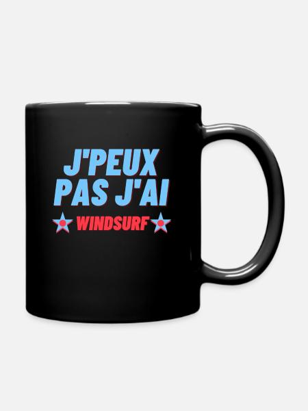 J peux pas j ai windsurf - Mug uni - noir