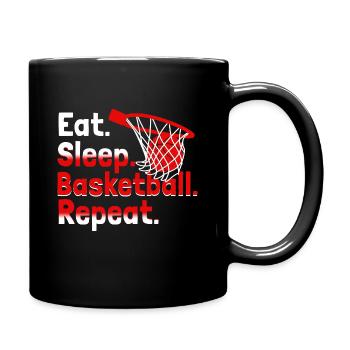 Eat Sleep Basketball Repeat Sport Gift Idea - Mug uni - noir - Droite
