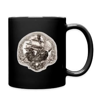 Pirate ship - Full Colour Mug - black - Right