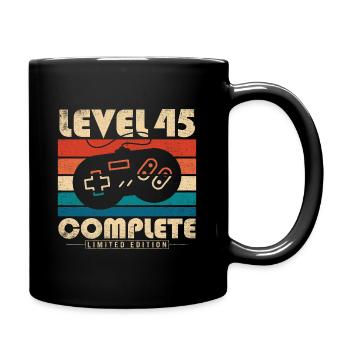 45 Anniversaire 45 ans Niveau cadeau 45 Complet - Mug uni - noir - Droite