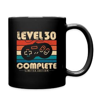 Cadeau 30e anniversaire Niveau 30 Terminé - Mug uni - noir - Droite