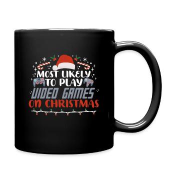 Weihnachten Xmas Gamer Gaming Spruch Lustig Humor - Tasse einfarbig - Schwarz - Rechts