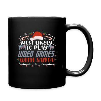 Christmas Gamer Gaming Saying Funny Humor Xmas - Full Colour Mug - black - Right