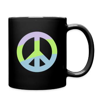 Peace - Tasse einfarbig - Schwarz - Rechts