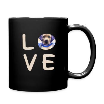 Love Labrador - Tasse einfarbig - Schwarz - Rechts